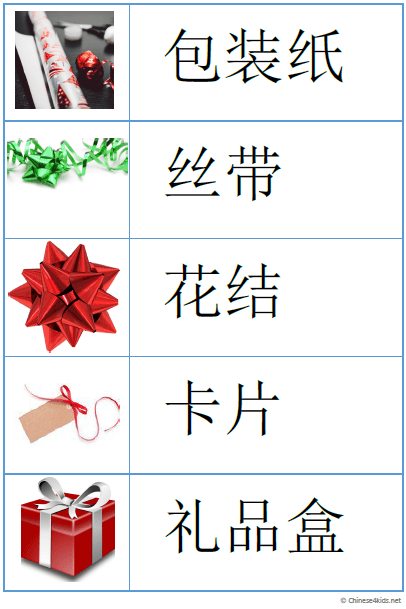 Gift Theme Chinese Pack for Children - Learn Gift theme in Chinese with word walls, Chinese writing worksheets and more #Chinese4kids #LearnChinese #LearnChinesewords #Chinesevocabulary #MandarinChinese #Gifttheme #Themedlearning #Chineseworksheets