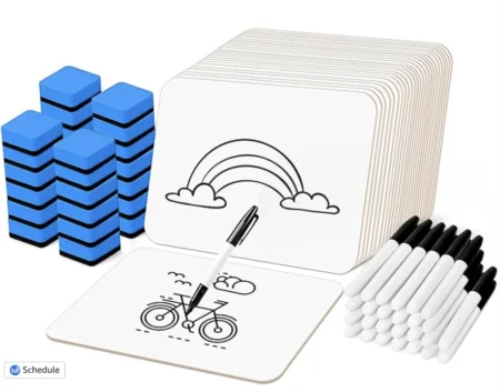 Double-Sided Reusable Small White Board, Smooth Writing & Wipe-Clean Design, Portable Study Whiteboard