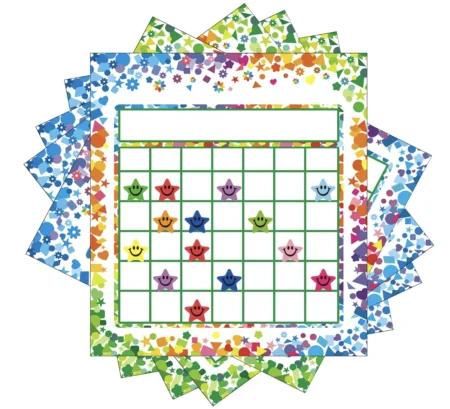 Incentive Reward Chart for Students, 2 Designs Incentive Behavior Chart with 2400 Star Stickers Students Chore Sticker Chart at Home