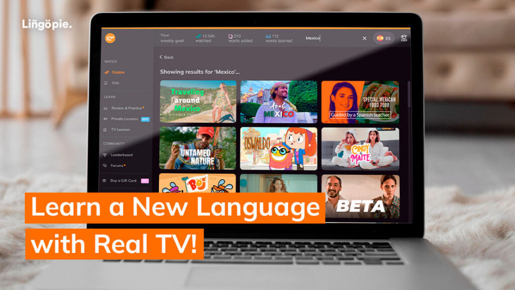 learn a language with Real TV