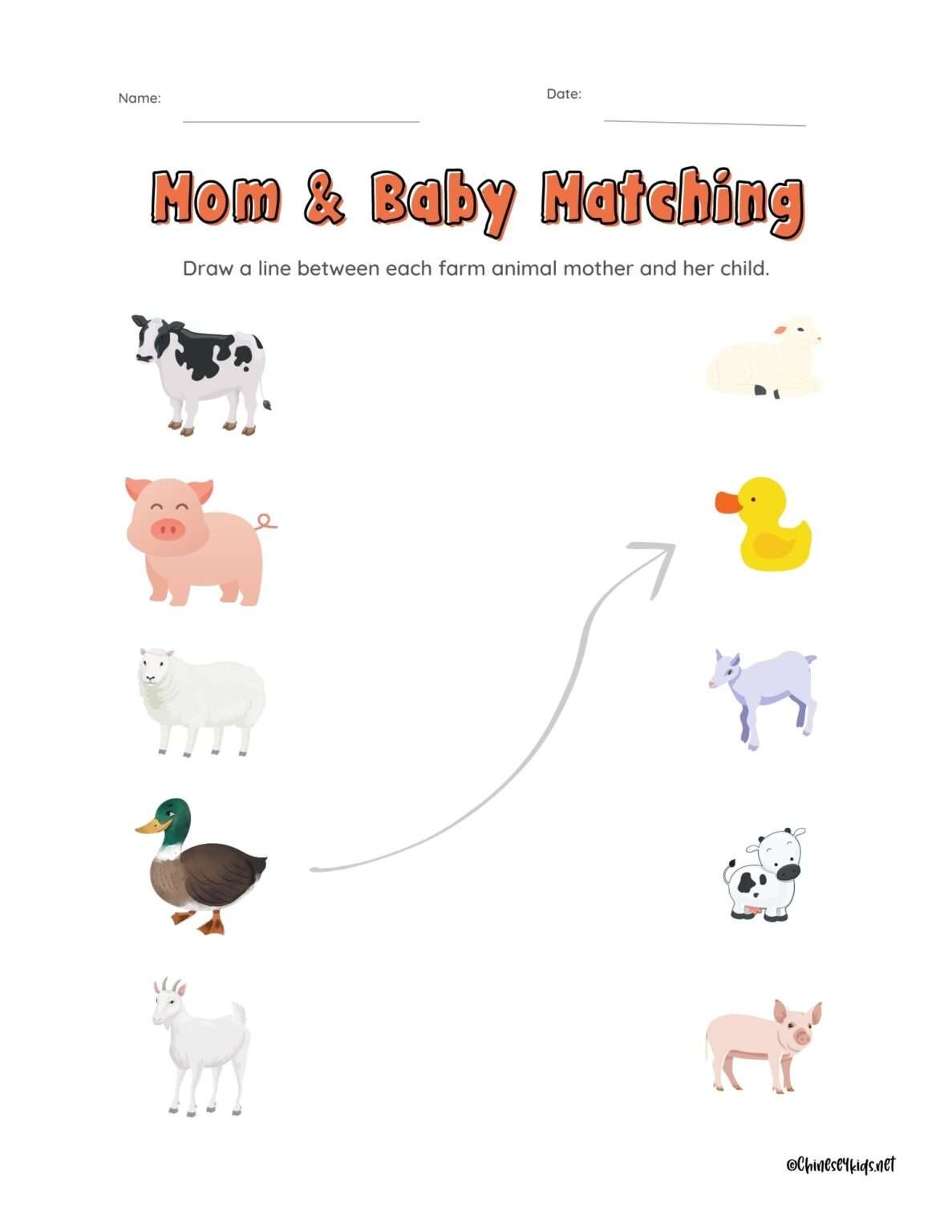 Farm Animals Chinese Learning Pack for Kids