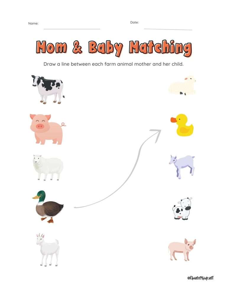 Farm Animals Chinese Learning Pack for Kids
