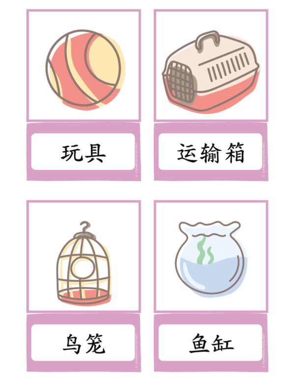 Pet Accessories Montessori Chinese learning flashcards