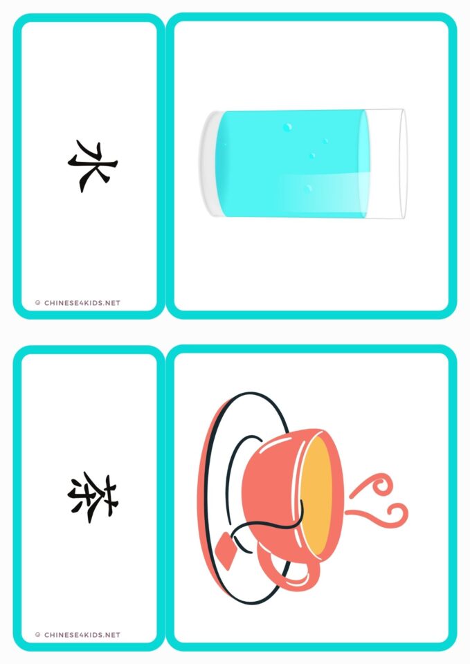 Beverage Chinese Vocabulary Montessori 3 Part Flashcards Beverage Chinese Vocabulary Montessori 3 Part Flashcards