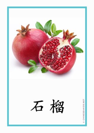 Pomegranate- one of the 5 lucky fruits for Mid-Autumn Festival #Chinese4kids #learnChinese #Chinesevocabulary #fruit #mid-autumnfestival #Chinesefestival