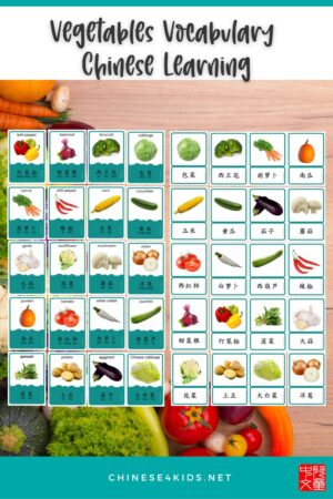 vegetable vocabulary in Chinese for kids and Chinese learners #Chinesevocabulary #foodwordsinChinese #Chineselanguage #learnChinese #mandarinChinese #food