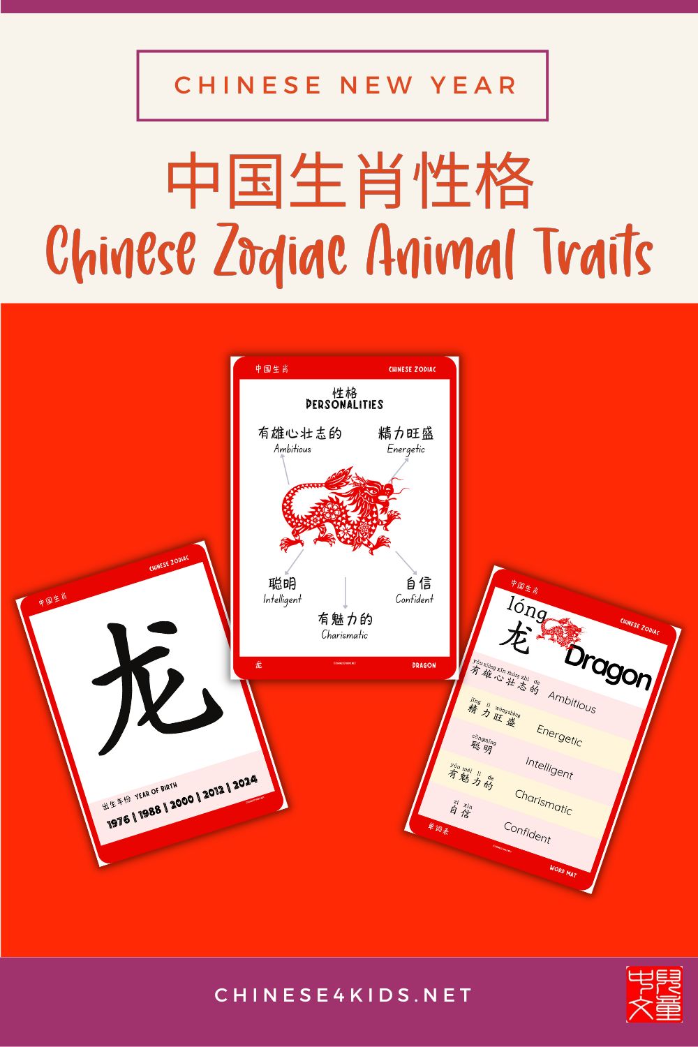 Chinese zodiac animal traits and personalities for the people who are born in the zodiac year. #Chinesezodiac #zodiacpersonality #zodiactraits #Chineseculture #Chineselanguage