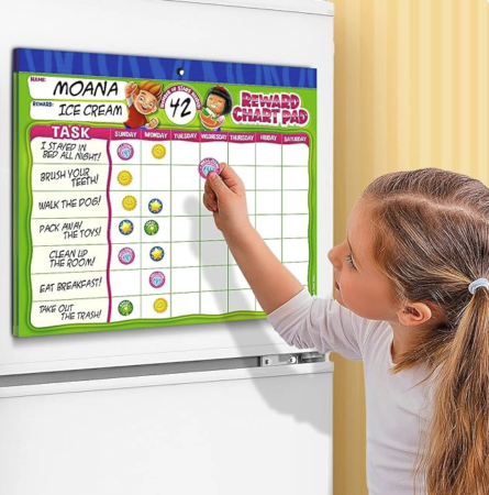 Reward chart is a fantastic visual way to help kids motivated to do things and receive a reward at the end. It's an effective way to establish a habit for kids