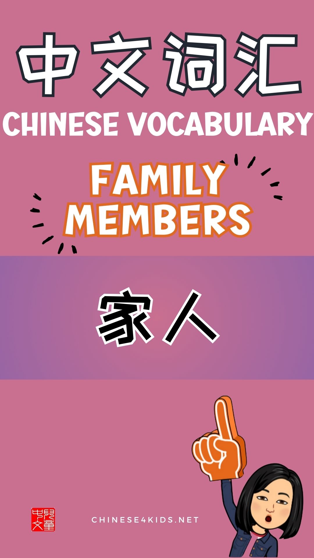 Chinese thematic words -family members