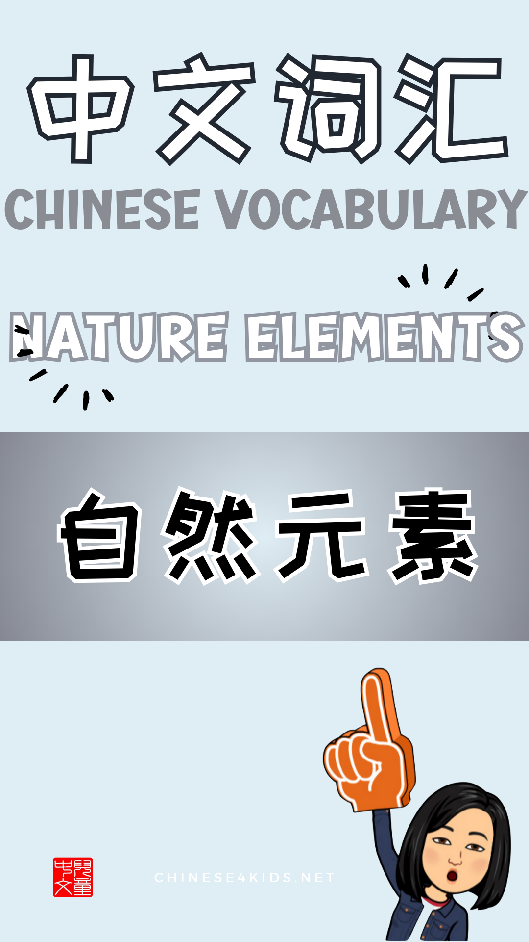 Chinese thematic words - nature elements
