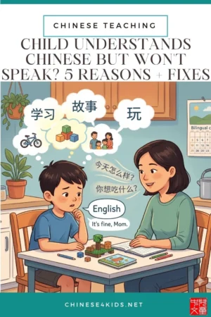 Does your child understand Chinese but refuse to speak it? Learn the 5 reasons heritage learners stay silent, and what helps them speak.