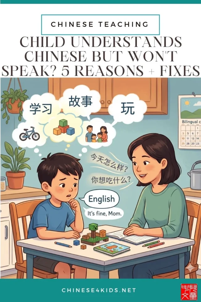 Does your child understand Chinese but refuse to speak it? Learn the 5 reasons heritage learners stay silent, and what helps them speak.