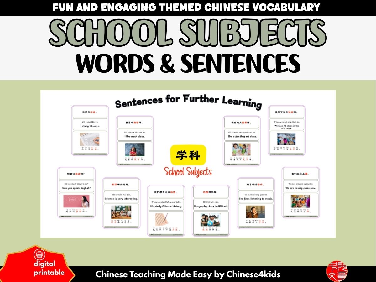 What Do You Study? — School Subjects Flashcard Set - Image 3