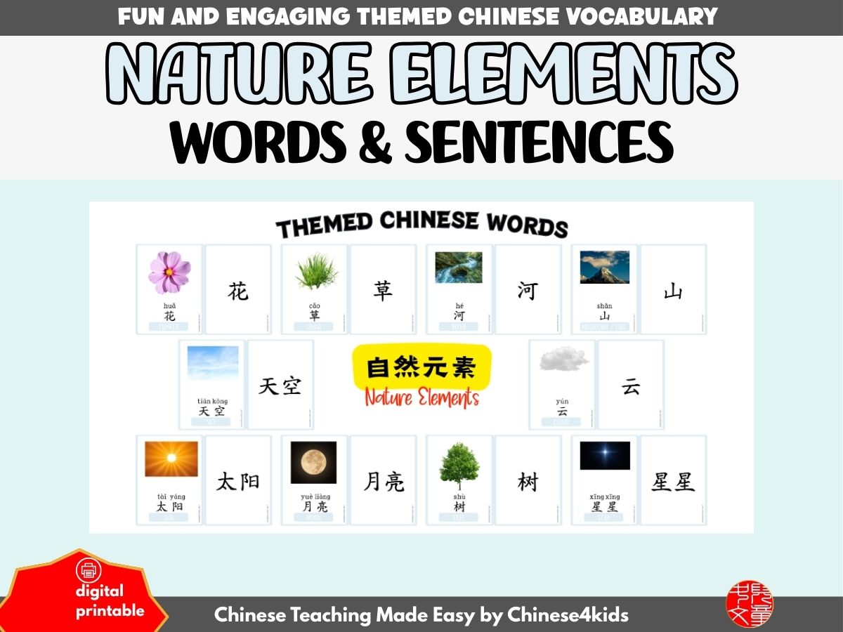 The Natural World — Nature Elements Flashcard Set - Image 2
