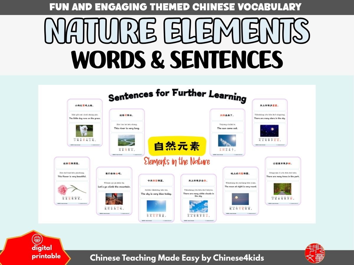 The Natural World — Nature Elements Flashcard Set - Image 3