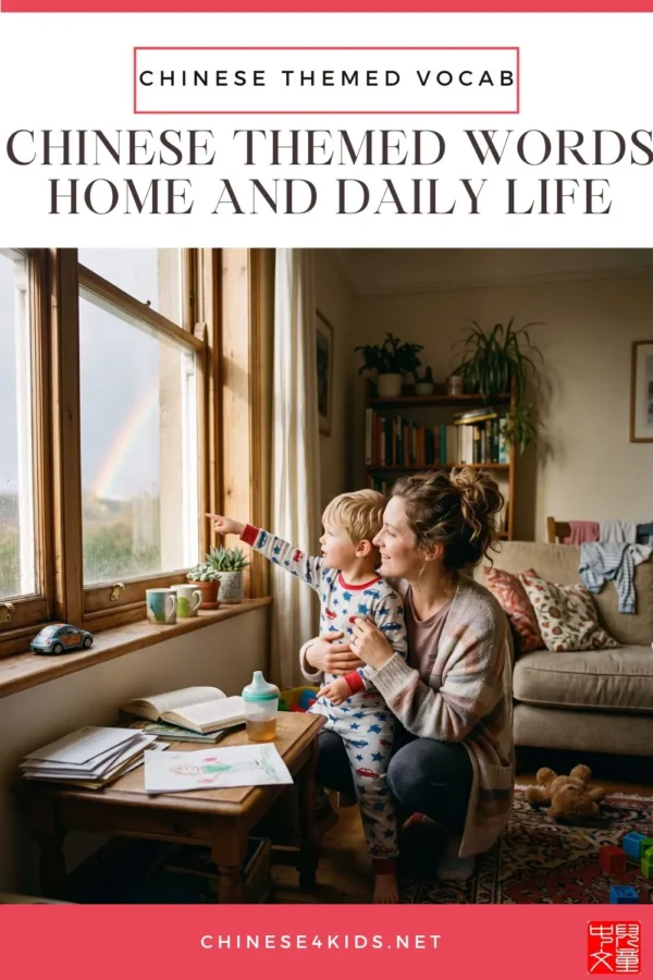 parent and child morning routine at home — mandarin daily life vocabulary for kids