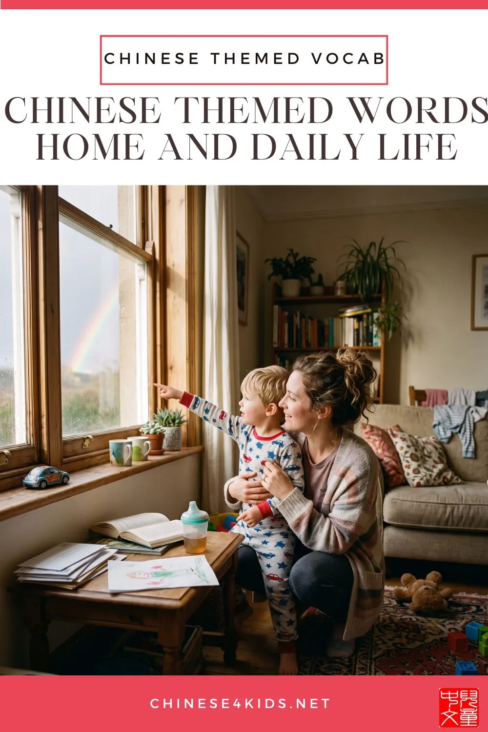 parent and child morning routine at home — mandarin daily life vocabulary for kids