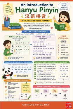 Master the pinyin system: initials, finals, tones & the 8 core rules. Includes study tips for learners and teaching ideas for classrooms.