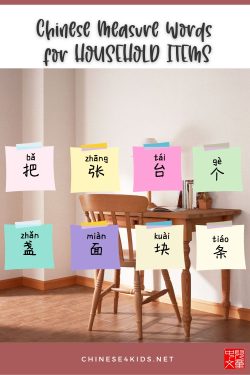 Learn about measure words for tables, lamps, fridges, TV set, etc., in Chinese #Chinese4kids #learnChinese #Chinesegrammar #measurewords #householditems #MandarinChinese