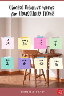 Learn about measure words for tables, lamps, fridges, TV set, etc., in Chinese #Chinese4kids #learnChinese #Chinesegrammar #measurewords #householditems #MandarinChinese