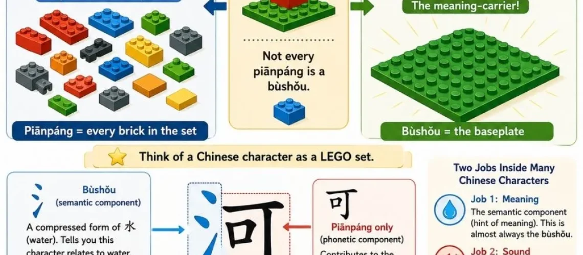 difference between piānpáng and bùshǒu